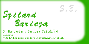 szilard baricza business card